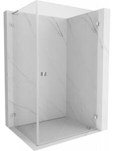 Mexen Lunar-B L pravý výklopný sprchový kút 75 x 70 cm, číre sklo, chrómová, 832L-075-070-01-00-P
