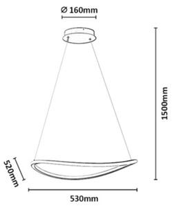 Rabalux 72340 - LED stmievateľný luster na lankách MALIRA 45W/230V 3000-6500K+ diaľkový ovládač