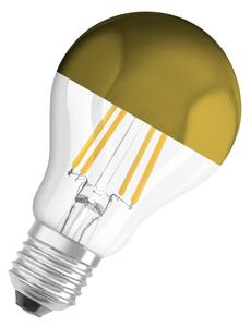 LED žiarovka so zrkadlovým vrchlíkom FILAMENT E27/6,5W/230V 2700K zlatá - Osram
