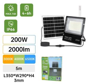 Aigostar-LED Solárny reflektor LED/200W/3,2V 3600mAh 3000K/4000K/6500K IP66 + DO