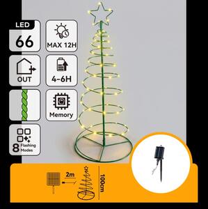 Aigostar - LED Solárna vianočná dekorácia LED/0,59W/3,7V 100 cm IP65 teplá biela