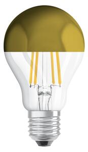 LED žiarovka so zrkadlovým vrchlíkom FILAMENT E27/6,5W/230V 2700K zlatá - Osram