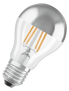 LED žiarovka so zrkadlovým vrchlíkom FILAMENT E27/6,5W/230V 2700K strieborná- Osram