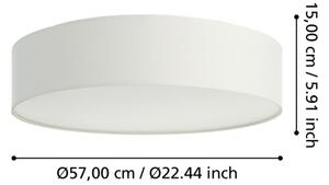 Eglo 31766 - LED RGBW stmievateľné stropné svietidlo ROMAO-Z LED/35W/230V priemer 57 cm biela