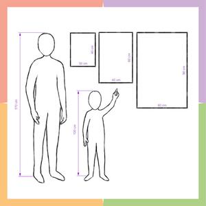 INSPIO-dibondový obraz - Obrazová tabuľka do detskej izby s abecedou v hnedom