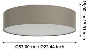 Eglo 31767 - LED RGBW stmievateľné stropné svietidlo ROMAO-Z LED/35W/230V pr. 57 cm taupe