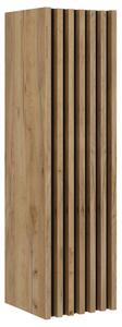 STREDNE VYSOKÁ SKRINKA, čierna, farba duba, zlatá, 35/125/36 cm MID.YOU - Kúpeľňové skrinky, Online Only