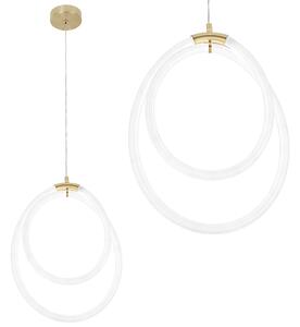 Toolight Toolight, LED závesné svietidlo G021-CP, biela-zlatá, OSW-06372