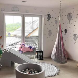 INSPIO-textilná prelepiteľná nálepka - Samolepiace balóny v nórskom štýle v sivej farbe