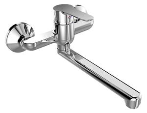 Mereo Mereo, Drezová nástenná batéria, Zuna, s ramienkom plochým rovným 210 mm, chróm, MER-CB302Z