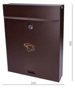 Kovian-Prod schránka poštová (250x305x60mm), max. formát listu: A4, hnedá