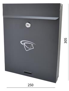Kovian-Prod Poštovní schránka (250x305x60mm), max. formát listu: A4, grafitová