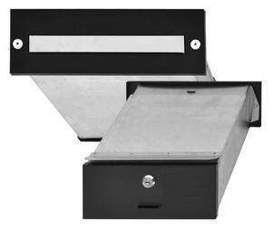 Kovian-Prod Poštovní schránka do zdi (275x90x400mm) nerez / černá, max. formát listu: