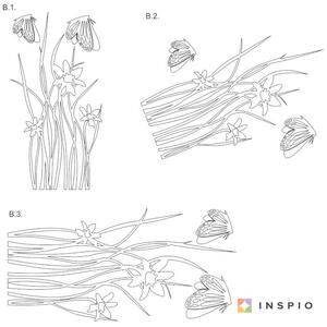 INSPIO-výroba darčekov a dekorácií - Nálepka - Motýľ nad lúkou