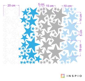 INSPIO-textilná prelepiteľná nálepka - Samolepky súhvezdie v modrom