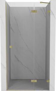 Mexen, Mexen Lunar pravé otočné sprchové dvere 90 cm, transparentné, brúsené zlato - 834-090-000-55-00-P