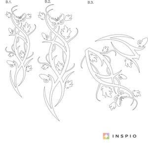 INSPIO-výroba darčekov a dekorácií - Nálepka - Ornament s motýľmi