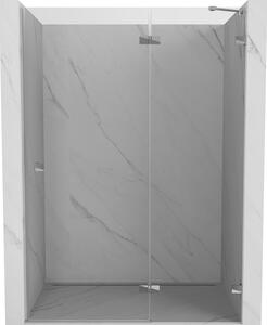 Mexen, Mexen Lunar pravé otočné sprchové dvere 130 cm, transparentné, chróm - 834-130-000-01-00-P