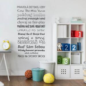 INSPIO-výroba darčekov a dekorácií - Nálepka - Pravidlá detskej izby