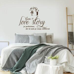 INSPIO-výroba darčekov a dekorácií - Love story, nálepka na stenu