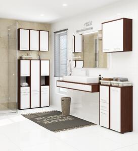 Kúpeľňová skrinka Farid TYP3 (wenge + biela). Vlastná spoľahlivá doprava až k Vám domov. 1069755