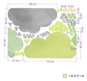 INSPIO-textilná prelepiteľná nálepka - Samolepky na stenu za IKEA police 011op