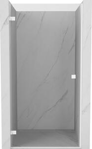 Mexen, Mexen Lunar-B Otočné ľavé sprchové dvere 60 cm, transparentné, biele - 832-060-000-20-00-L