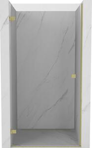 Mexen, Mexen Lunar-B ľavé otočné sprchové dvere 65 cm, transparentné, brúsené zlaté - 832-065-000-55-00-L