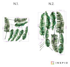 INSPIO-textilná prelepiteľná nálepka - Samolepiace tapety na stenu Listy
