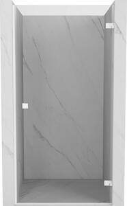 Mexen, Mexen Lunar-B Otočné pravé sprchové dvere 60 cm, transparentné, biele - 832-060-000-20-00-P