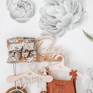 INSPIO-textilná prelepiteľná nálepka - Samolepiace tapety kvetov - Pivonie biele