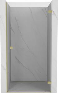 Mexen, Mexen Lunar-B výklopné pravé sprchové dvere 65 cm, transparentné, brúsené zlato - 832-065-000-55-00-P