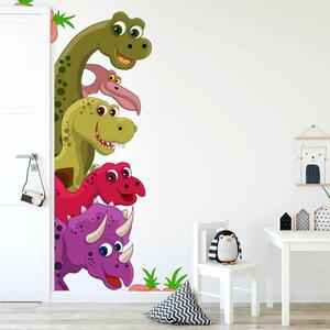 INSPIO-textilná prelepiteľná nálepka - Dinosaury - Nálepka okolo dverí