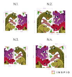 INSPIO-textilná prelepiteľná nálepka - Dinosaury - Nálepka okolo dverí
