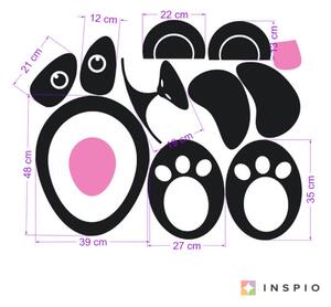 INSPIO-textilná prelepiteľná nálepka - Panda - nálepka na dvere a stenu