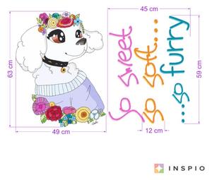 INSPIO-textilná prelepiteľná nálepka - Nálepka na stenu So furry
