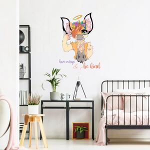 INSPIO-textilná prelepiteľná nálepka - Nálepky na stenu Be kind