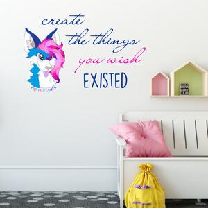 INSPIO-textilná prelepiteľná nálepka - Nálepka na stenu Create you wish