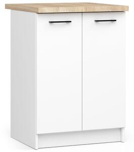 Dolná kuchynská skrinka Ozara S60 2D (biela). Vlastná spoľahlivá doprava až k Vám domov. 1069129