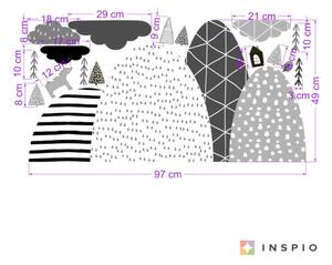 INSPIO-textilná prelepiteľná nálepka - Samolepiace tapety na stenu Hory
