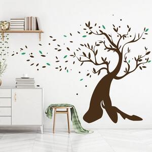 INSPIO-výroba darčekov a dekorácií - Nálepka strom vo vetre s lístkami