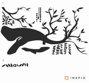 INSPIO-výroba darčekov a dekorácií - Nálepka strom vo vetre s lístkami