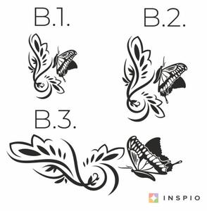 INSPIO-výroba darčekov a dekorácií - Motýľ v tráve - nálepka na stenu