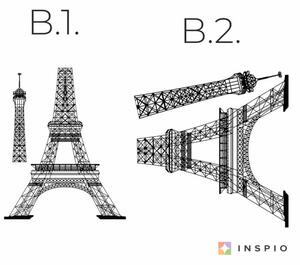 INSPIO-výroba darčekov a dekorácií - Eiffelová veža - Nálepka na stenu