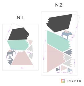 INSPIO-textilná prelepiteľná nálepka - Nálepka hory a kopce