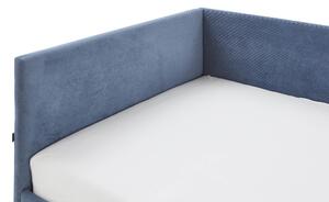 MUZZA Detská posteľ Loop 120 x 200 cm s bočnicou a úložným priestorom modrá