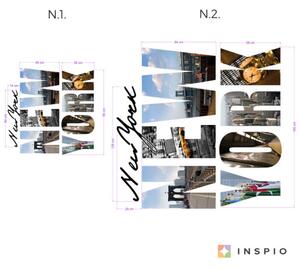 INSPIO-textilná prelepiteľná nálepka - Nálepka na stenu - NEW YORK