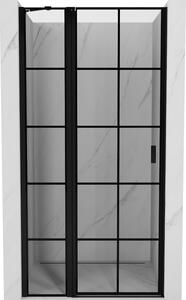 Mexen MIST, 1-krídlové sprchové dvere (1d+1s) 70x200 cm, 6mm číre sklo so vzorom mriežky, ľavý variant, 8A4-070-000-70-77-L