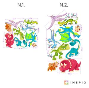 INSPIO-textilná prelepiteľná nálepka - Samolepky dinosaurie kráľovstvo