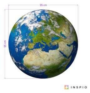 INSPIO-textilná prelepiteľná nálepka - Zemeguľa Európa- nálepka